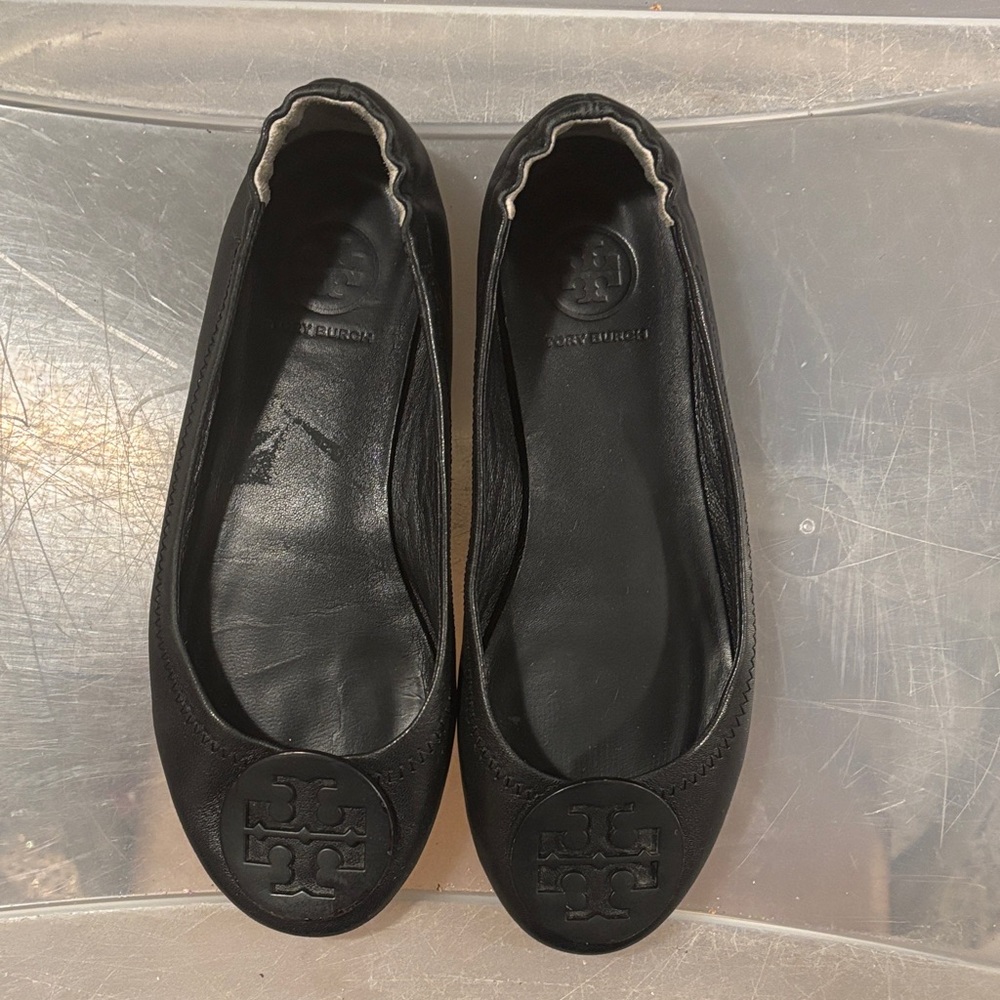 Tory Burch Black Leather Loafers